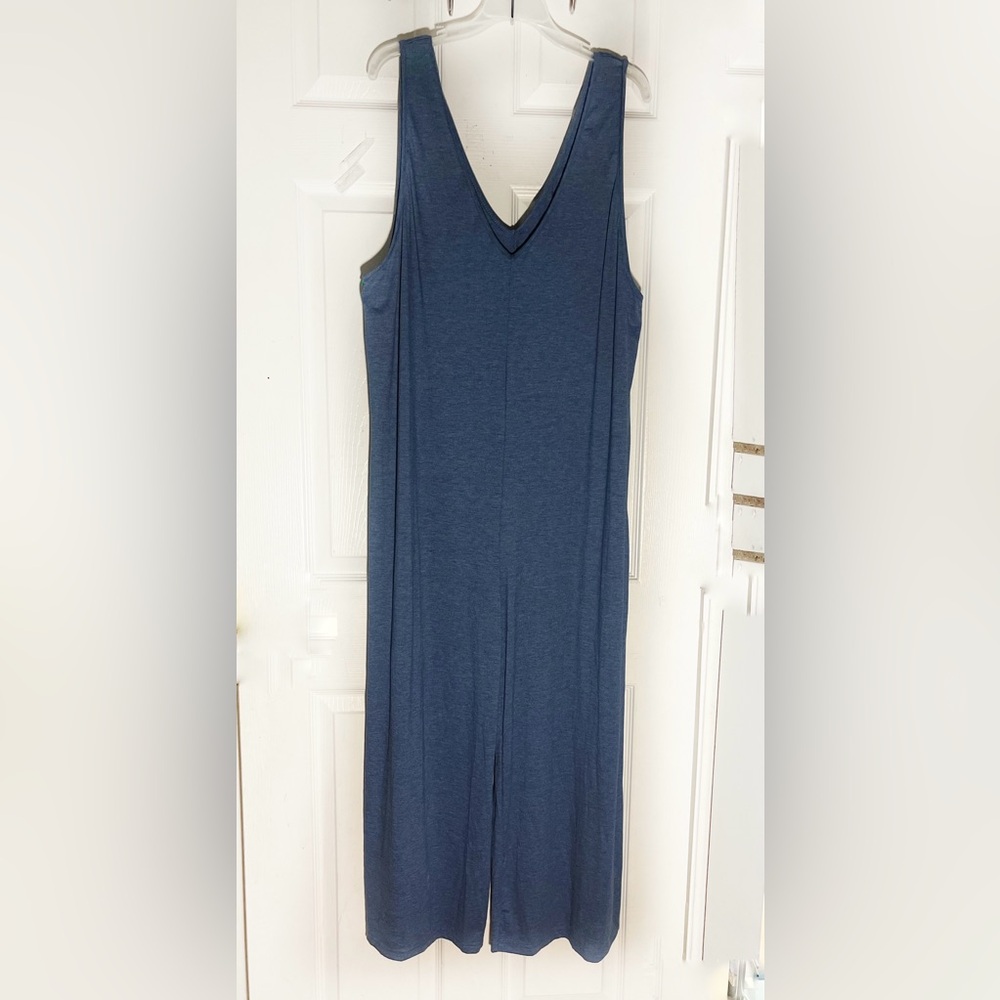 Emery Rose Jumpsuit Blue Women’s, Sleeveless, V Neck Sz 2XL